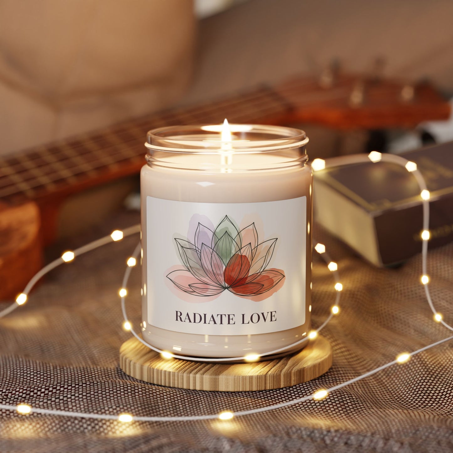 Radiate Love Scented Soy Candle, Relaxing Aromatherapy, Gift for Her, Mindfulness Decor, Home Fragrance, Self-Care Essential