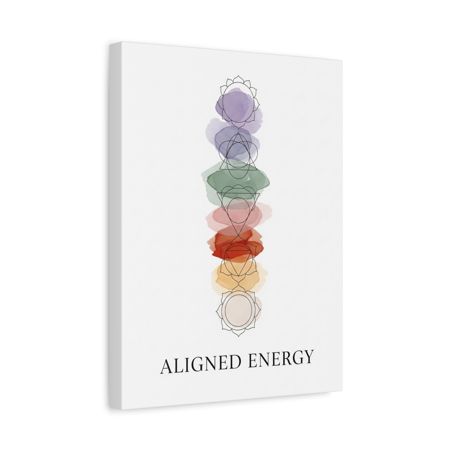Aligned Energy Chakra Wall Art – Colorful Spiritual Canvas Print for Meditation, Yoga, and Mindfulness Spaces