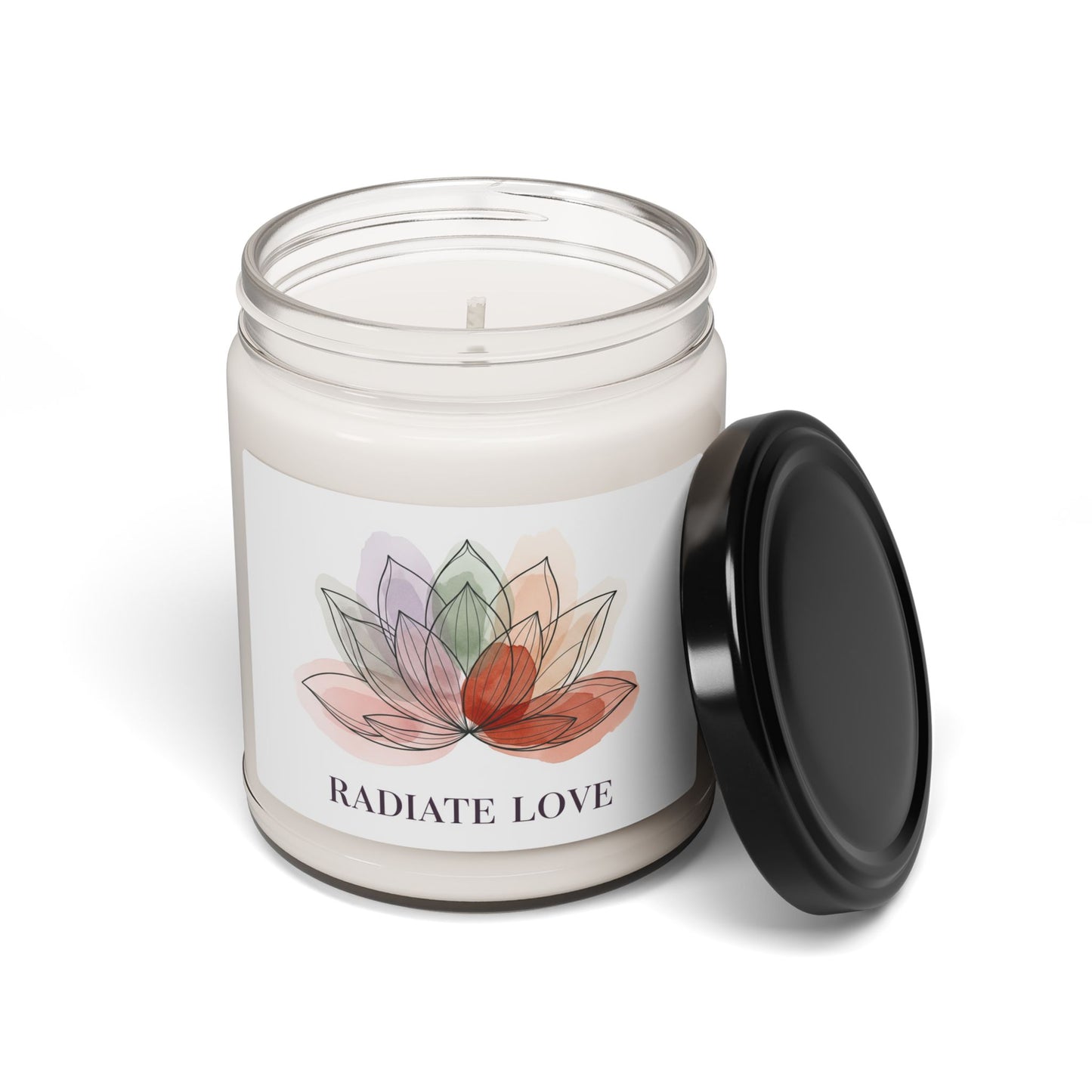 Radiate Love Scented Soy Candle, Relaxing Aromatherapy, Gift for Her, Mindfulness Decor, Home Fragrance, Self-Care Essential