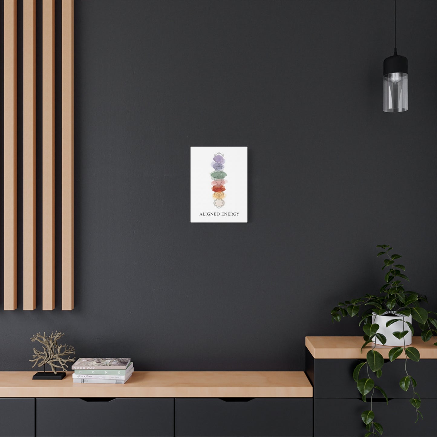 Aligned Energy Chakra Wall Art – Colorful Spiritual Canvas Print for Meditation, Yoga, and Mindfulness Spaces