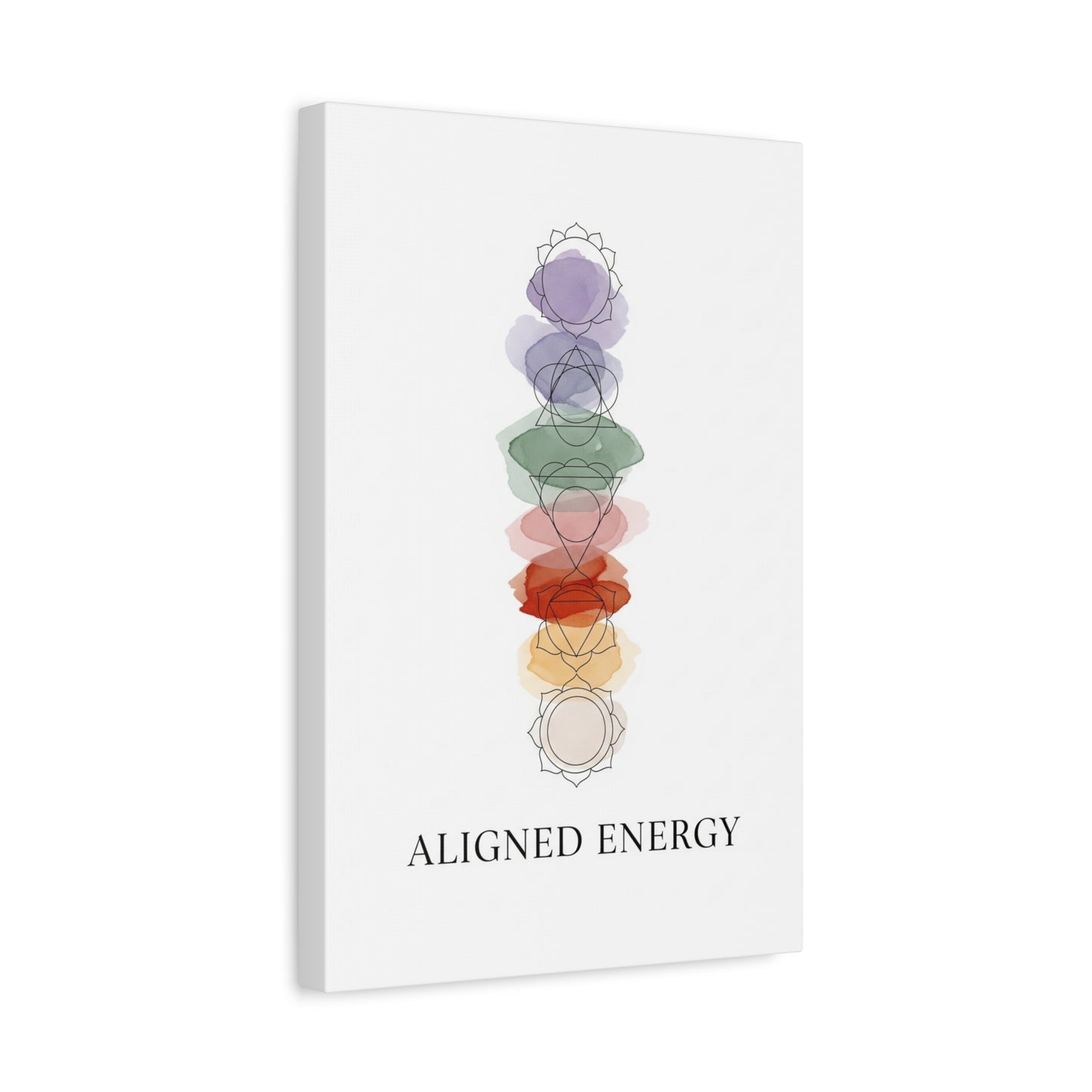 Aligned Energy Chakra Wall Art – Colorful Spiritual Canvas Print for Meditation, Yoga, and Mindfulness Spaces