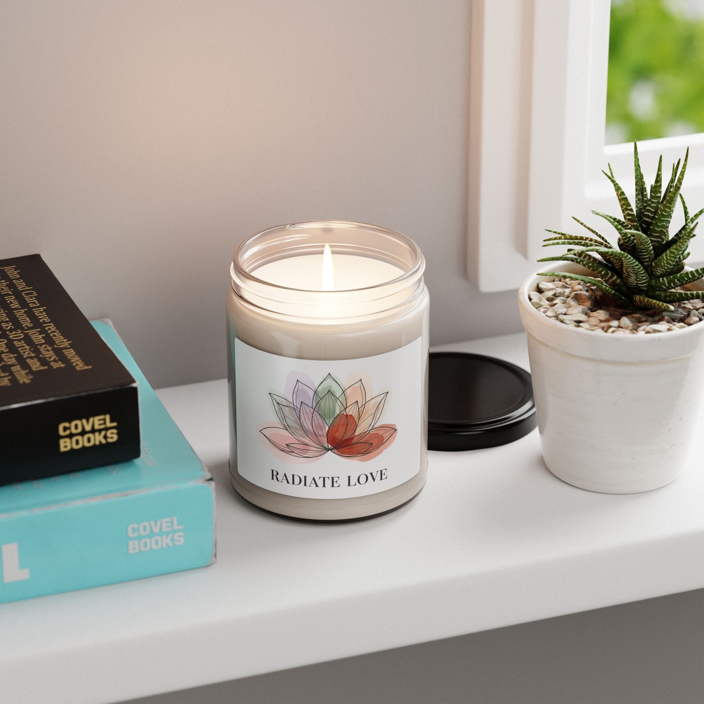 Radiate Love Scented Soy Candle, Relaxing Aromatherapy, Gift for Her, Mindfulness Decor, Home Fragrance, Self-Care Essential